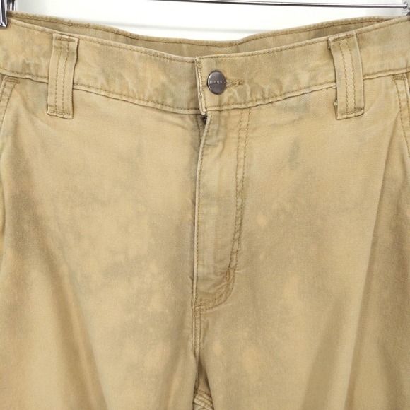 Carhartt Custom Acid Wash Carpenter Pants Straight Fit Distressed Khaki Sz 34x32 - Picture 2 of 9